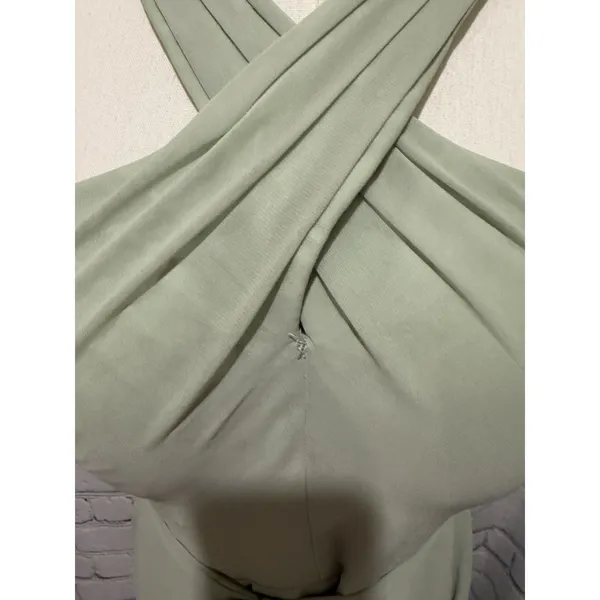 Azazie Green Sleeveless Chiffon Bridesmaid Dress, Prom, Gown, Party, Regular 8 - Image 6