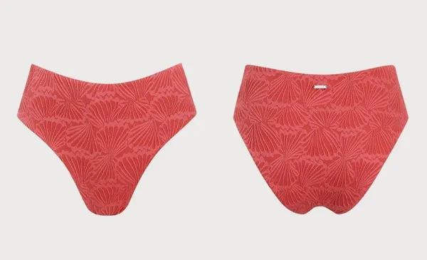 Berlook Red Jacquard Full Coverage Bikini Bottom ONLY 11 - Image 6