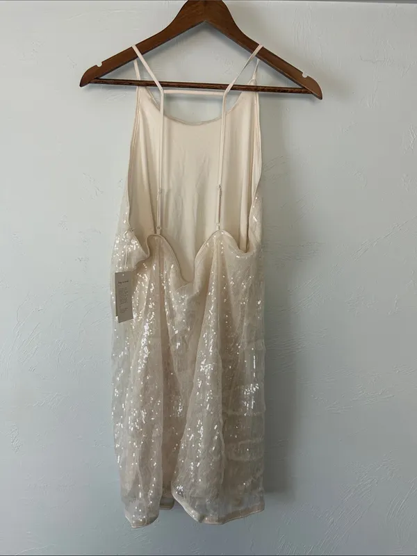 a new day Ivory Sequin Slip Mini Dress - Image 4