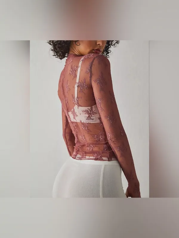 NWT Free People Intimately Lady Lux Layering Top - Oh Bloom rose pink - XS - Image 5