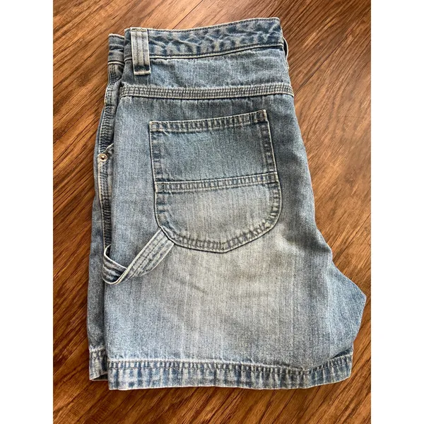 Vintage Lee Carpenter Denim Jorts Women's 100% Cotton Hammer Loop Jean Shorts - Image 3