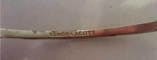 Kendra Scott Blake Bracelet Iridescent Drusy and Silver Pinch Cuff - Image 6