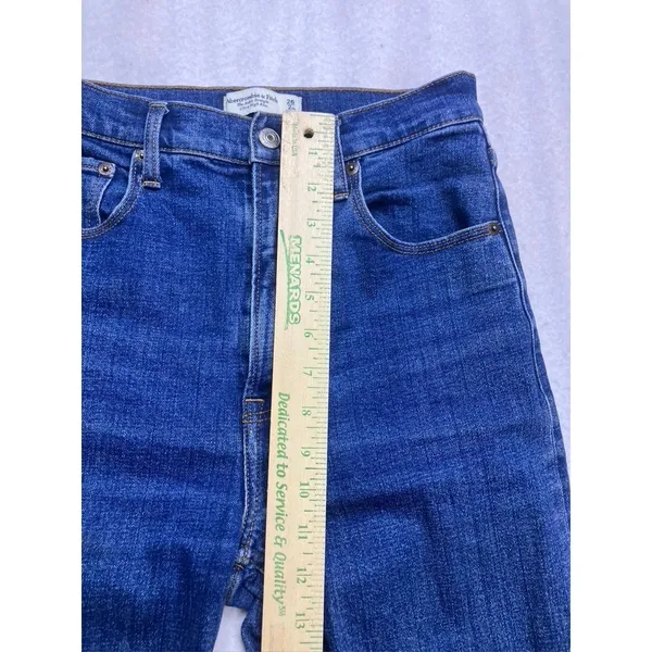 Abercrombie & Fitch Ankle Straight Jeans Women 26 Blue Excellent Ultra High Rise - Image 4