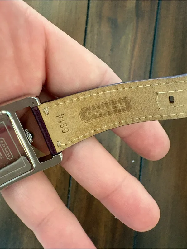 Coach Y2K Purple Leather Watch - Image 4