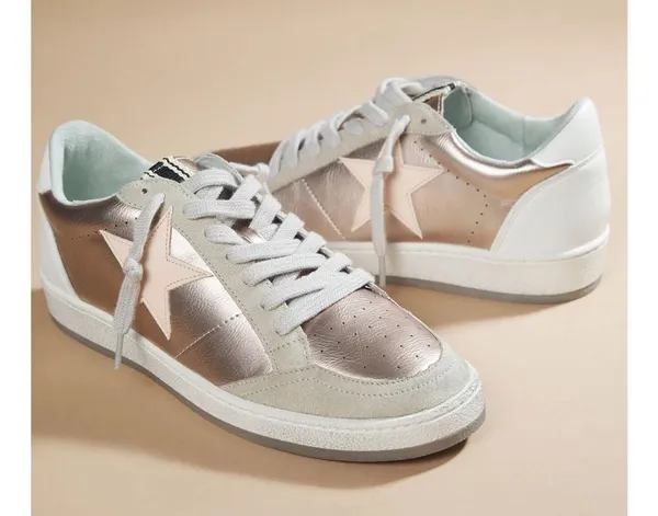 NEW Altar’d State Rose Gold Paz Star Sneakers Size 8.5 - Image 2