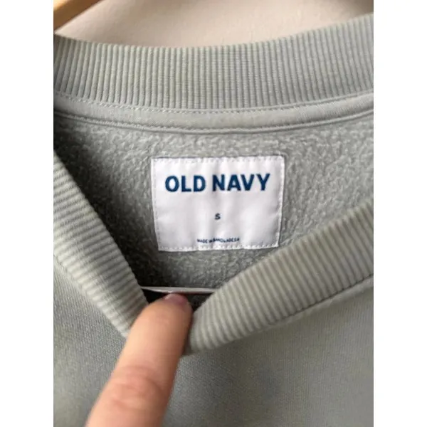 Old Navy Heavyweight Fleece Crewneck Sweatshirt Gray Small - Image 2