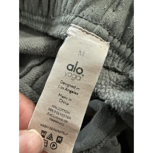 Aloha Island Alo Yoga Sweatpants Womens M‎ Green Accolade Straight Leg Flaw - Image 5