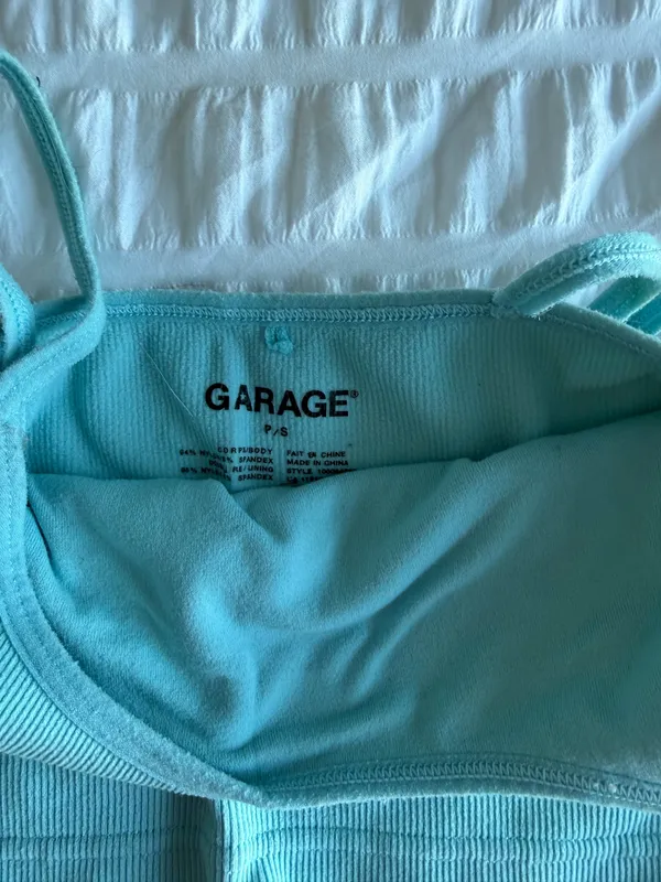 teal garage ribbed tank - Image 3