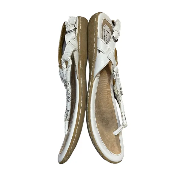B.O.C. Born Concept Sandals Size 8M White Leather‎ C89701 Thong Strap - Image 7