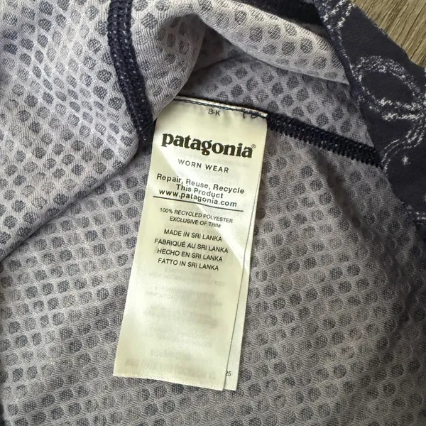 Patagonia Capilene‎ Midweight Crew Women's Small Artic Ox Geo Blue Baselayer Top - Image 10