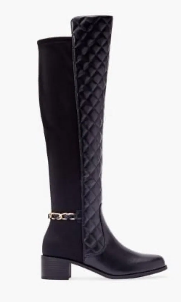 JustFab Argo Quilted Riding Boot Size 7 - Image 2