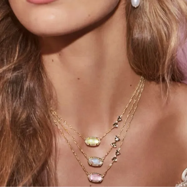 Kendra Scott x LoveShackFancy Bow Gold Elisa Necklace - Image 6