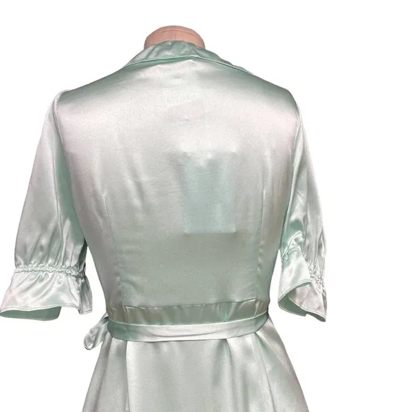 Hill‎ House The Nima Silk Wrap Dress in Mint Size Small - Image 8