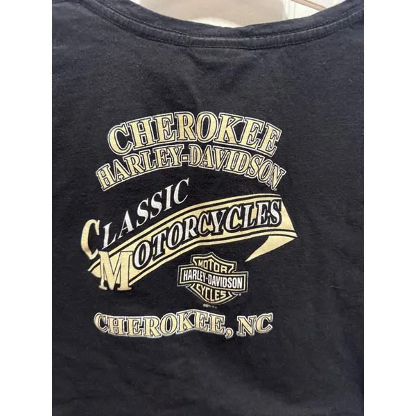Harley-Davidson Riding Across the Land‎ Tee – Cherokee NC Dealer Shirt Size L - Image 4