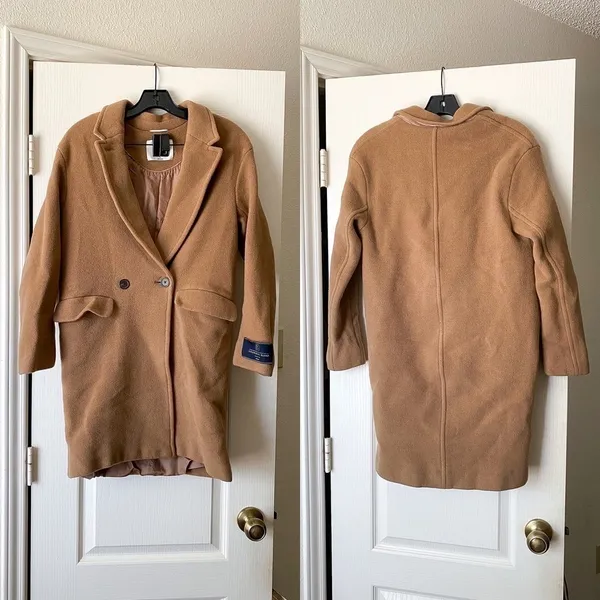 Aritzia Coat Lyon Double-Breasted‎ Wool Italian Virgin Short 1 EUC - Image 2