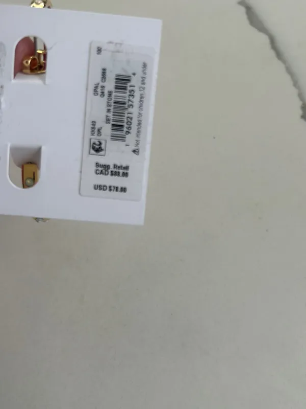 Kate Spade Gold Opal Hoop Earrings New - Image 4