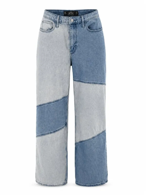 Hollister Ultra High Rise Patchwork Dad Jeans 3R 26x31 - Image 2