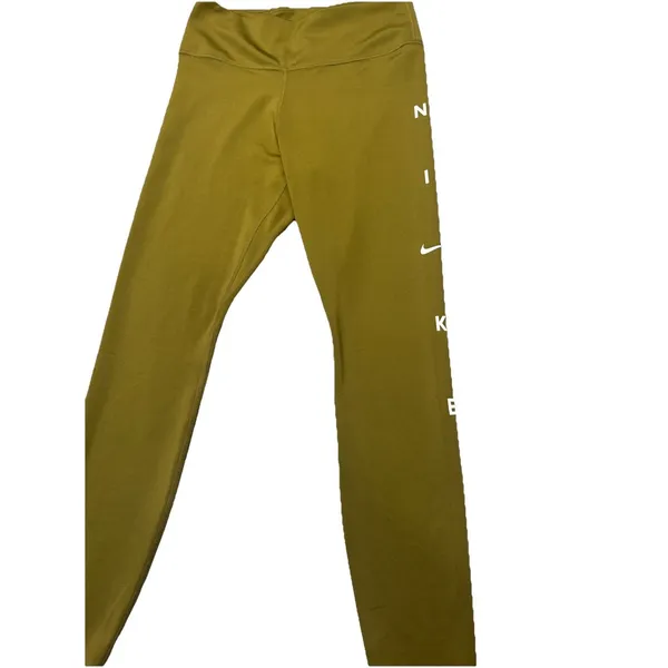 Nike One Dri-FIT Women’s Small Olive Green 7/8 Leggings DJ0778-368 EUC - Image 3