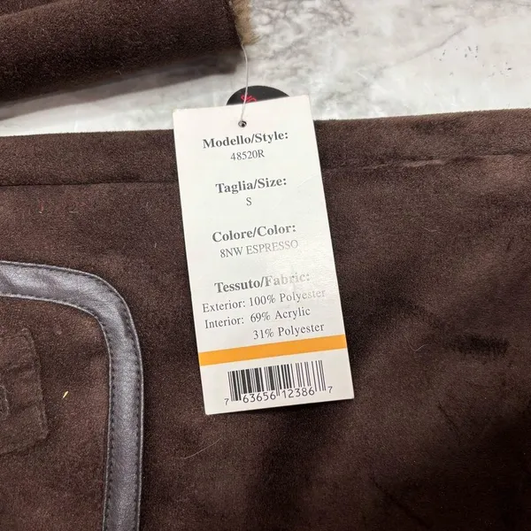 Via Spiga Deadstock 90s Y2K vintage brown espresso Long Coat size small NWT new - Image 9
