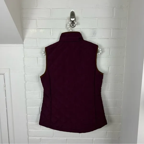 G.H.Bass & Co. Maroon Quilted Snap Button Vest Size XS - Image 6