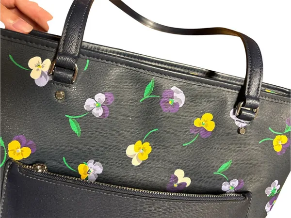 Kate Spade Blue & Yellow Floral Tote - Image 15