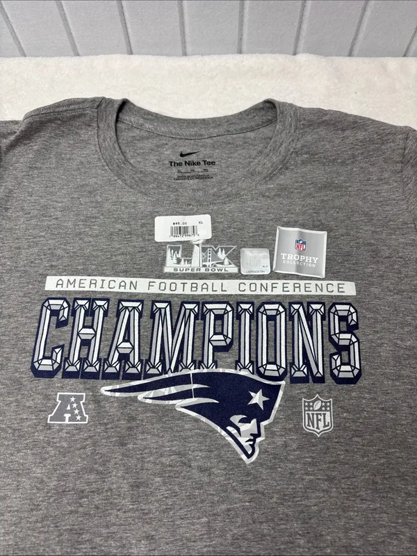 Nike Gray New England Patriots Champions Tee Size XL NEW - Image 6
