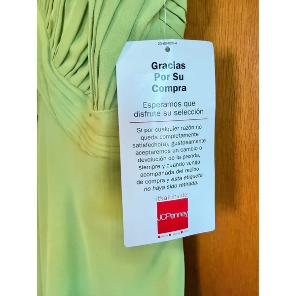 Worthington Semi Formal Midi Dress Sleeveless Green Size 10 Fits Small - Image 3