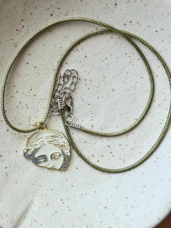 Handmade unique fairy boho vintage chic style necklace🤎🌿 - Image 4