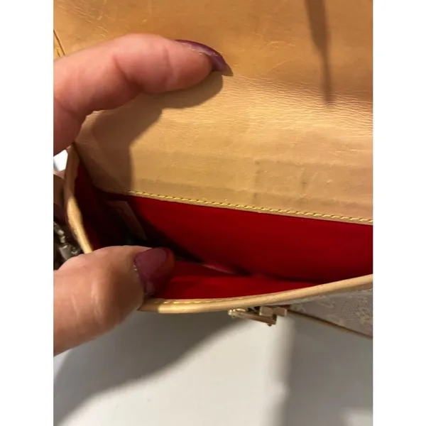 Dooney & Bourke Tan Signature Canvas Wristlet with Gold Hardware - Image 5