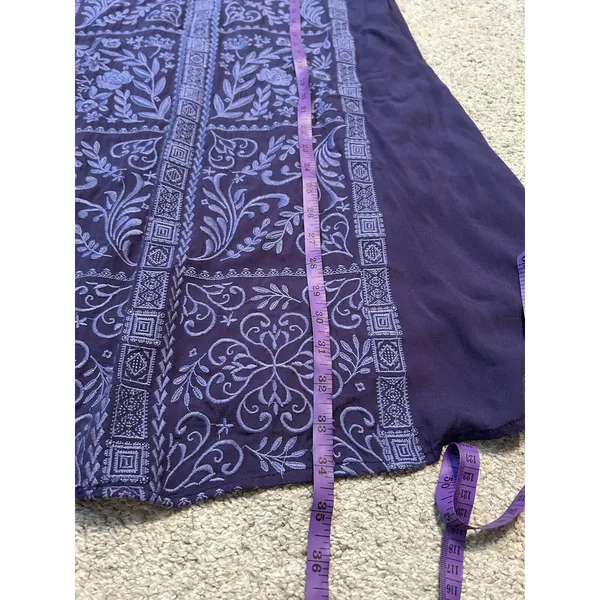 Savanna Jane Shift Dress‎ Womens Size Small Purple Boho Embroidered V Neck - Image 5