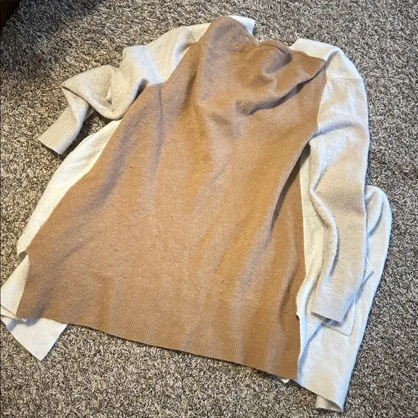 Madewell Wool Cardigan Sweater Brown Tan Large - Image 4