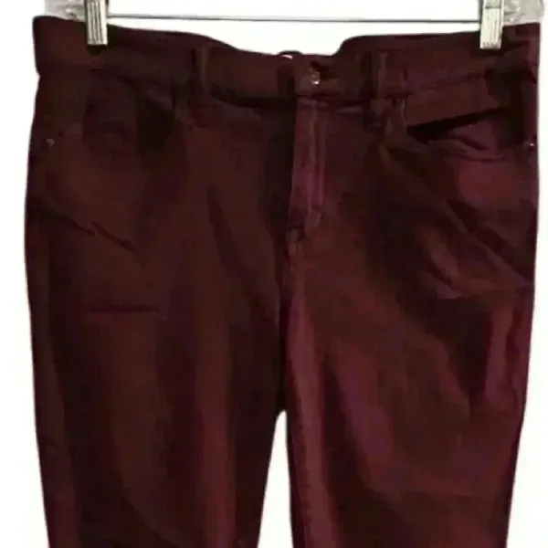 Madewell Women's Skinny Jeans‎ Size 32 Burgandy Red Mid-Rise Slim Fit Denim - Image 3