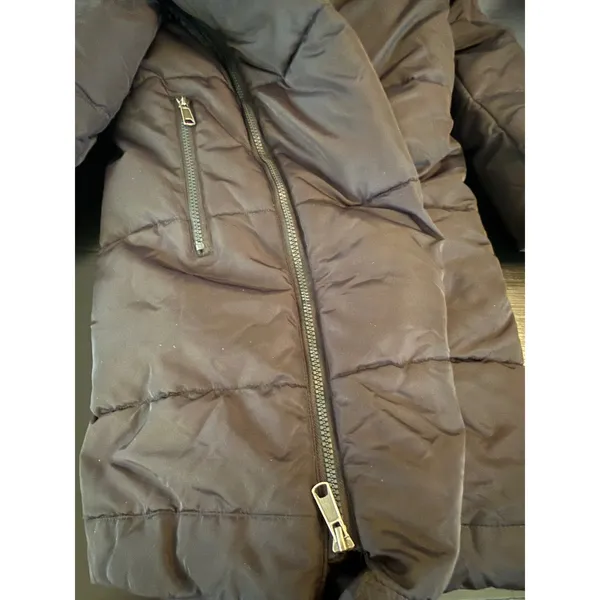 Be Boundless‎ Womens Black Faux Fur Trim Hooded Puffer Parka Jacket Size Large - Image 8