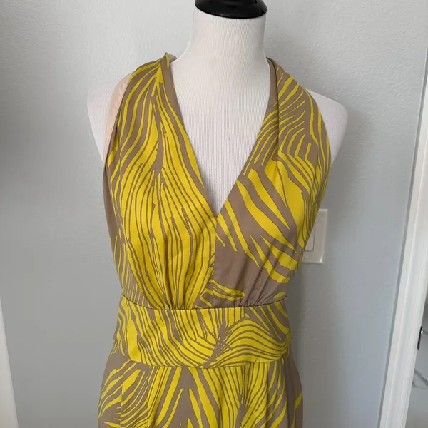 Banana Republic Size-8/Petite Maxi Dress‎ Tie Back Halter Botanica Printed $150 - Image 16