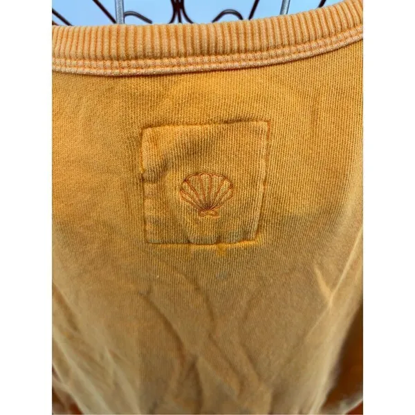 Aerie yellow orange women’s sweatshirt size medium 100% cotton - Image 6