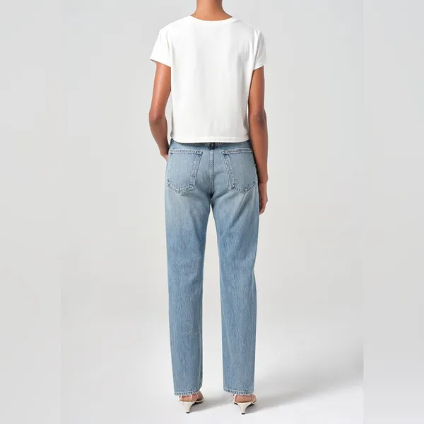 AGOLDE 90's Pinch Waist‎ Backdrop Distressed High Rise Straight Jeans 27 - Image 2