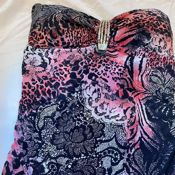 y2k strapless top Black Size 8 - Image 4