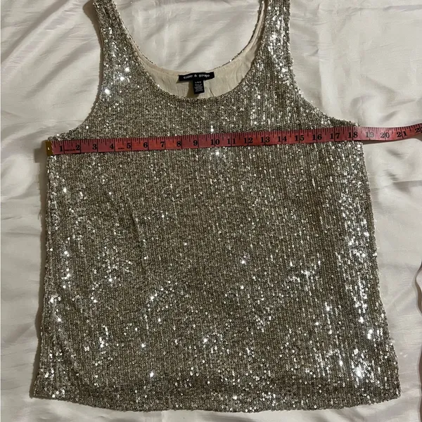 Cable & Gauge Sequin I Womens I Tank Top I Metallic - Image 3