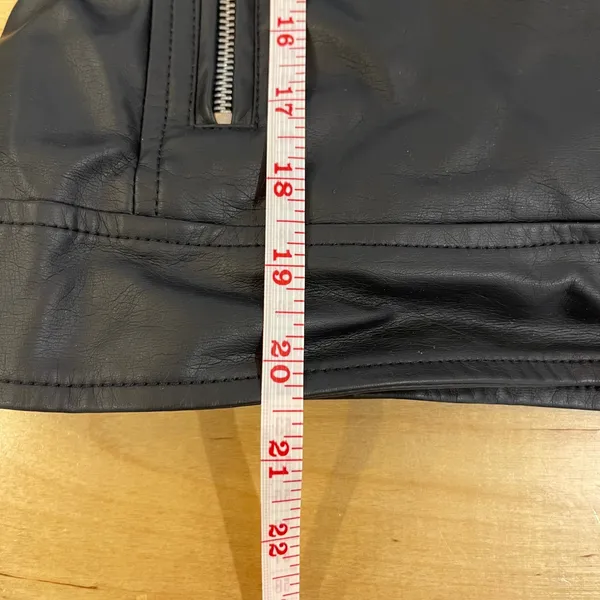 Thread & Supply Womens‎ Black Faux Leather Moto Motorcycle Biker Jacket Small S - Image 8