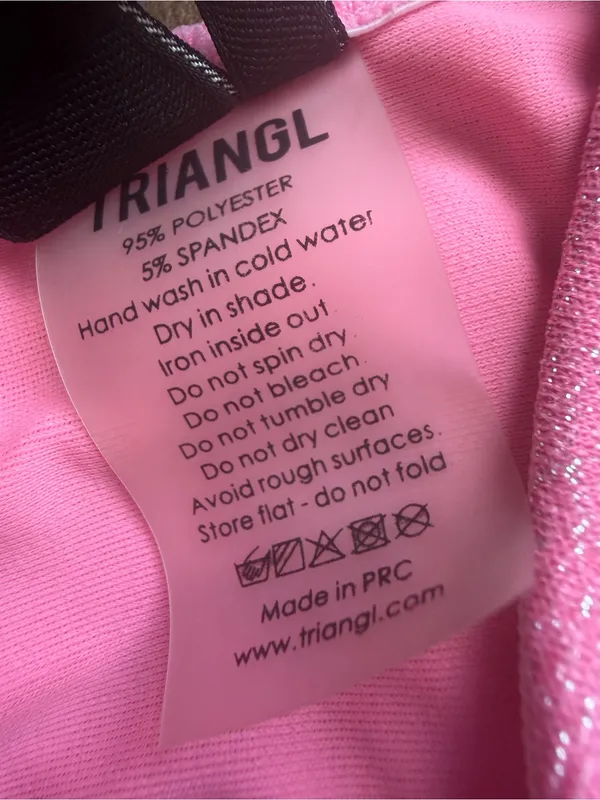 Triangl Mica Pitaya Sparkle Pink Bikini Size Large Bottom Medium Top - Image 6