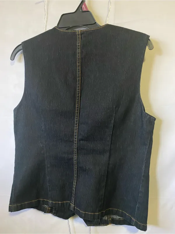 Bisou Bisou Dark Indigo Denim Vest - Image 4