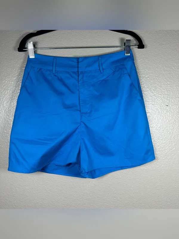 Commence Classic High-Waist Blue Women's Shorts SZ:S - Image 2