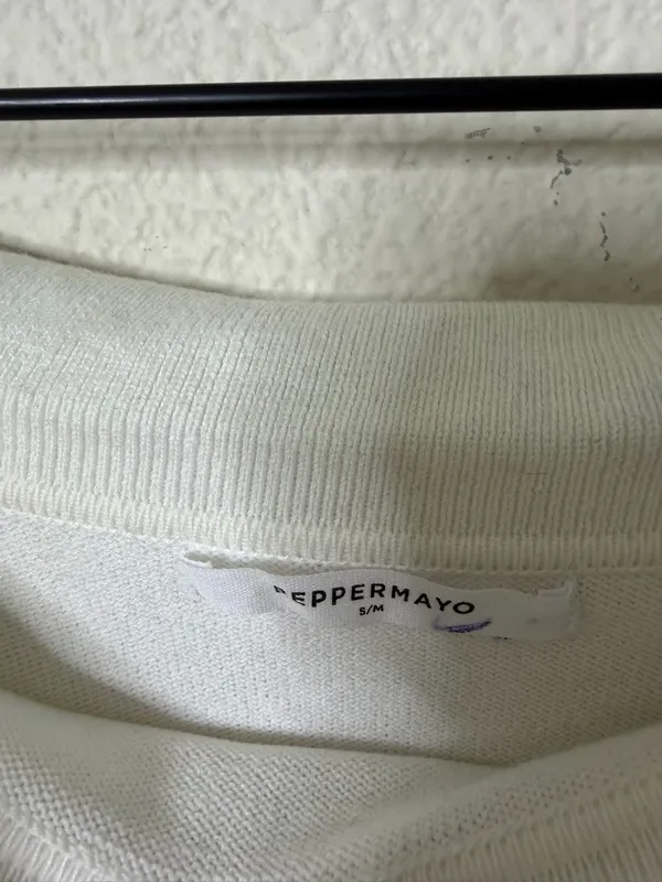 Peppermayo Alexandra Off Shoulder Knit Maxi Dress - Ivory Womens Size S / M‎ - Image 8