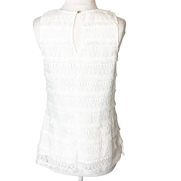 Sail to sable white fringe eyelet tank top sz XS‎ - Image 2