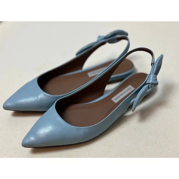 Tabitha Simmons Blue Slingback Bow Flats Sz. 36 (US 5.5) - Image 2