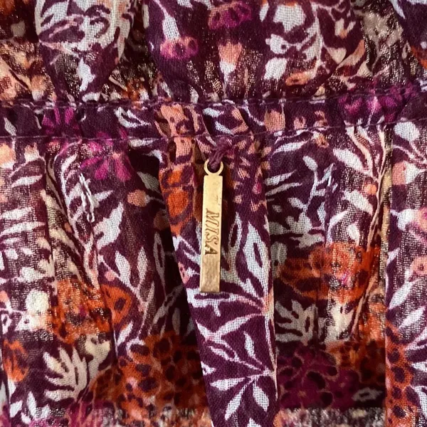 MISA Los Angeles Yesenia‎ Mini Dress Floral Tassle Cold Shoulder Cottagecore XS - Image 15