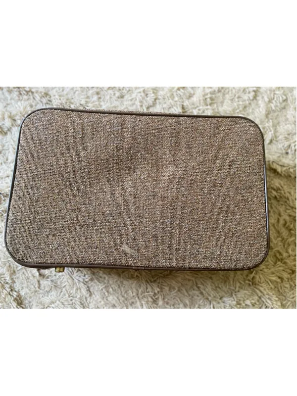 Vintage Frontier Tweed Carry On Suitcase Retro Travel Luggage Brown Weekend Bag - Image 2