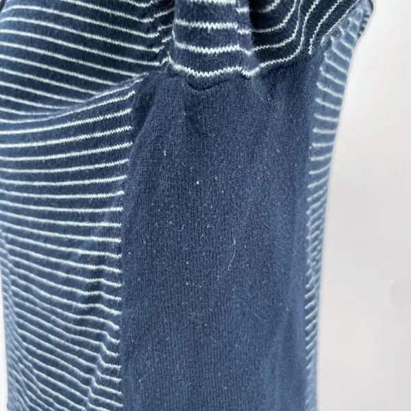 Duluth Trading S'no Sweat Hooded Sweater Navy Blue White Stripes Hoodie Size M - Image 6