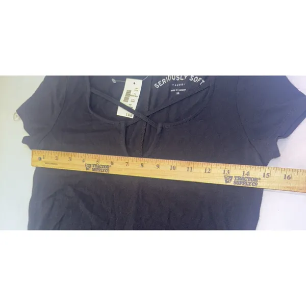 American Eagle Black Graduation Minimalist Crisscross Classic Dress Size XS‎ NWT - Image 5