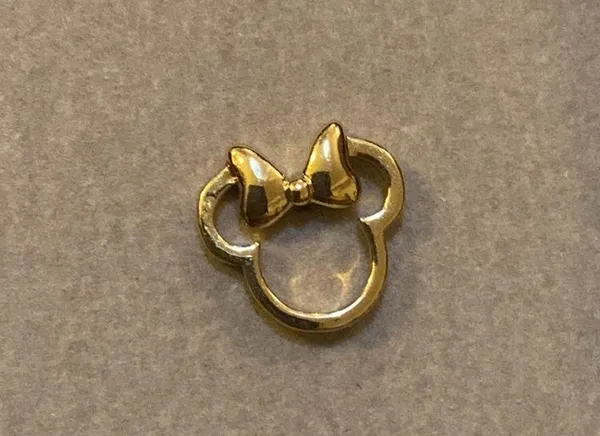 Disney x Baublebar Minnie Mouse Outline Earrings in Gold - Image 2